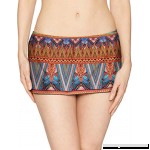 Kenneth Cole New York Women's Skirted Hipster Bikini Swimsuit Bottom Red  Arabesque B07G4RXJNG